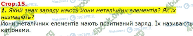 ГДЗ Хімія 9 клас сторінка Стр. 15 (1)