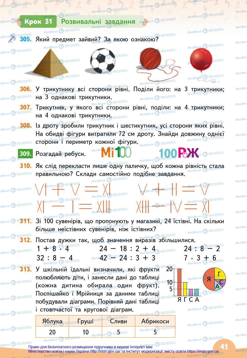 Підручники Математика 3 клас сторінка 41