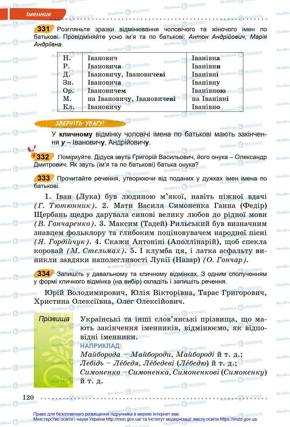 Учебники Укр мова 6 класс страница 120