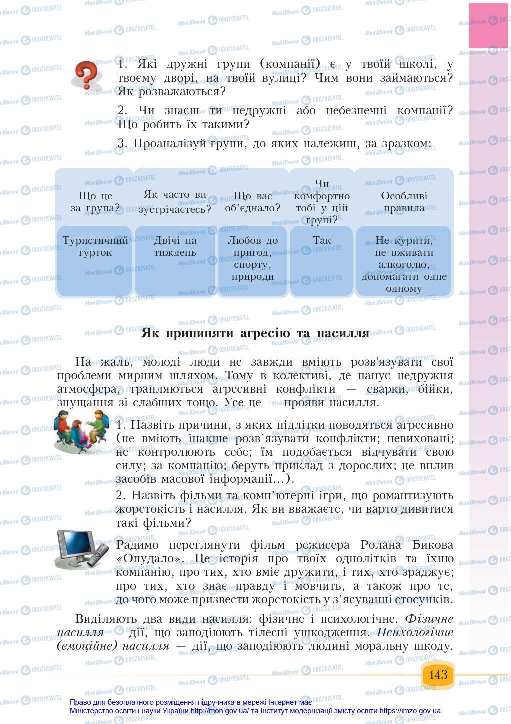 Учебники Основы здоровья 6 класс страница 143