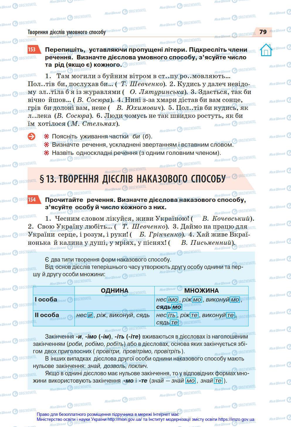 Підручники Українська мова 7 клас сторінка 79