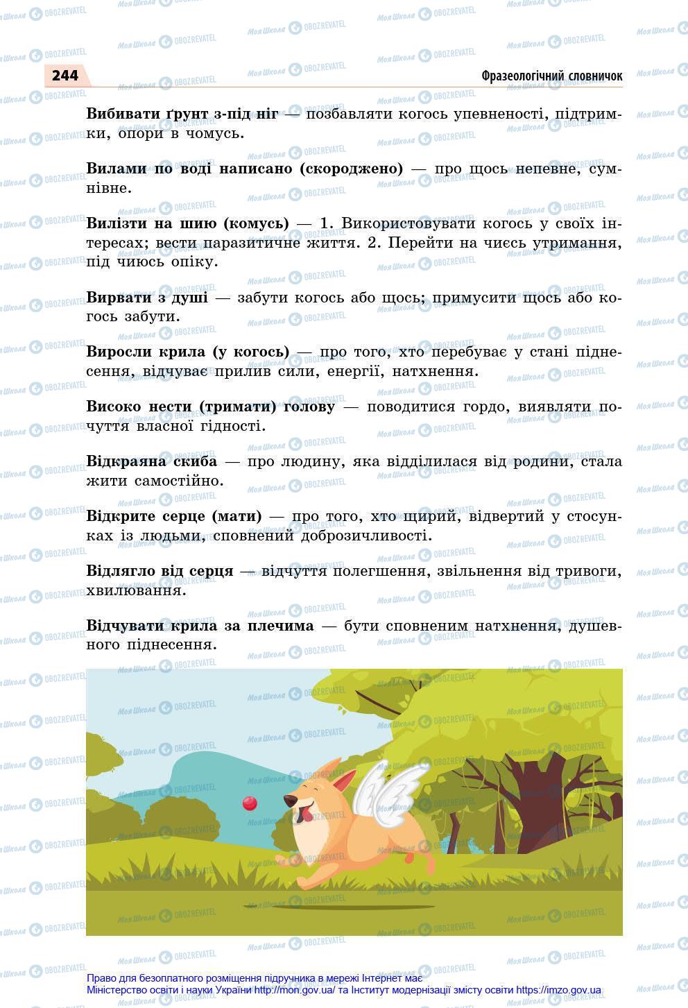 Учебники Укр мова 7 класс страница 244