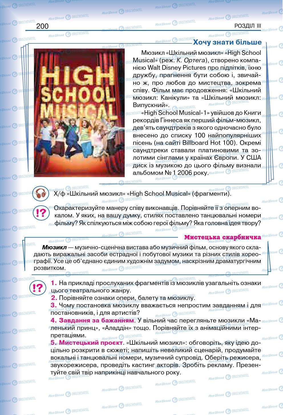 Підручники Мистецтво 7 клас сторінка 200