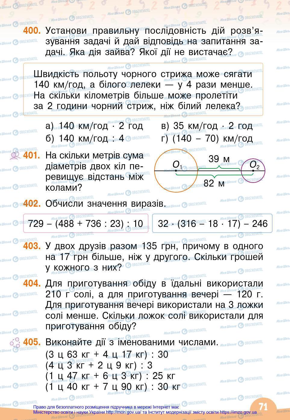 Учебники Математика 4 класс страница 71