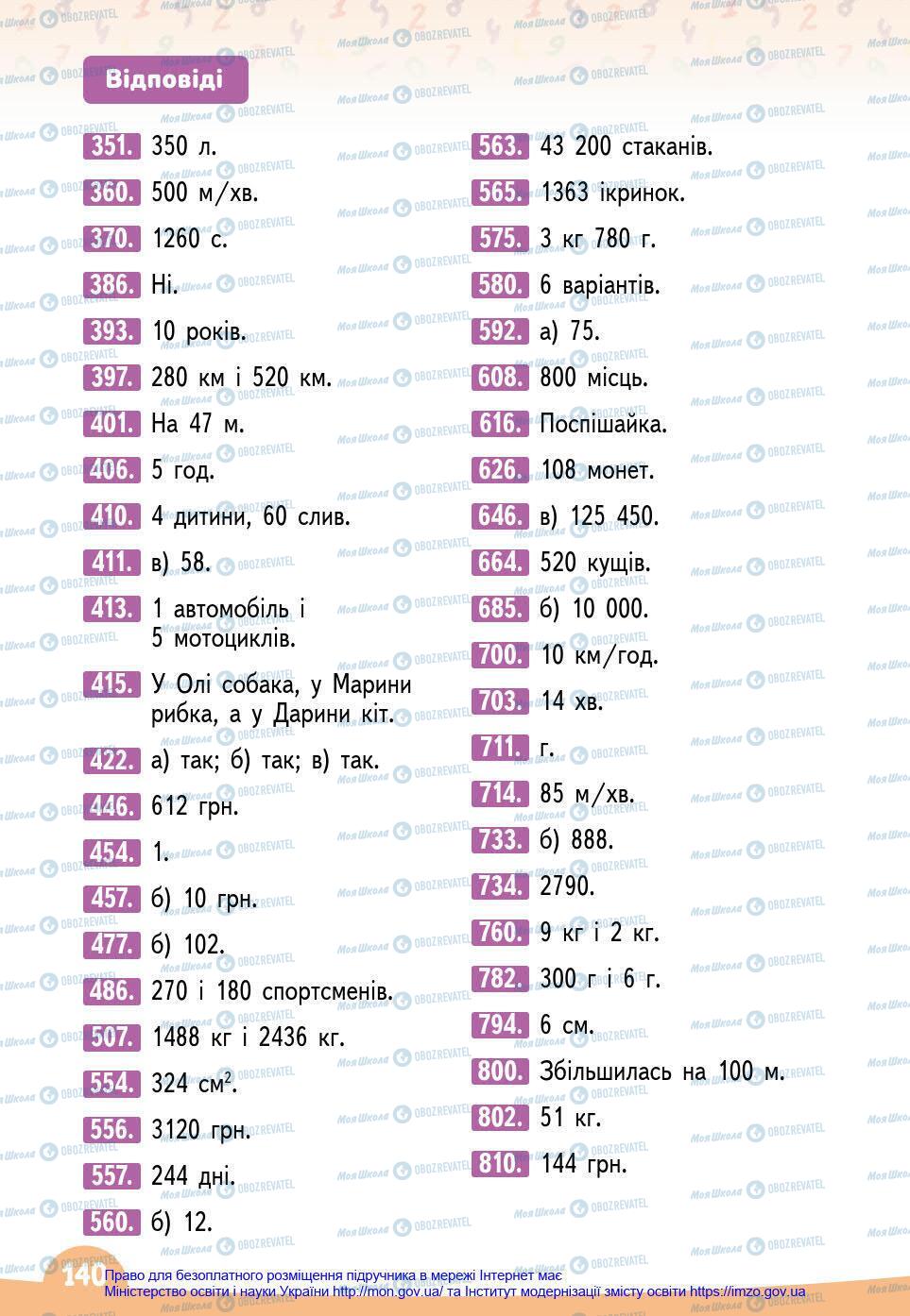 Підручники Математика 4 клас сторінка 140