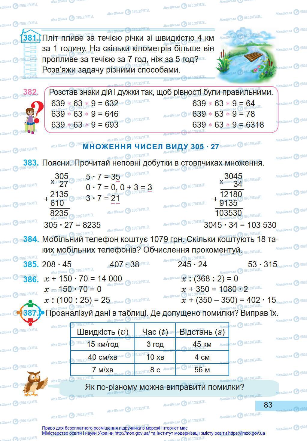 Підручники Математика 4 клас сторінка 83