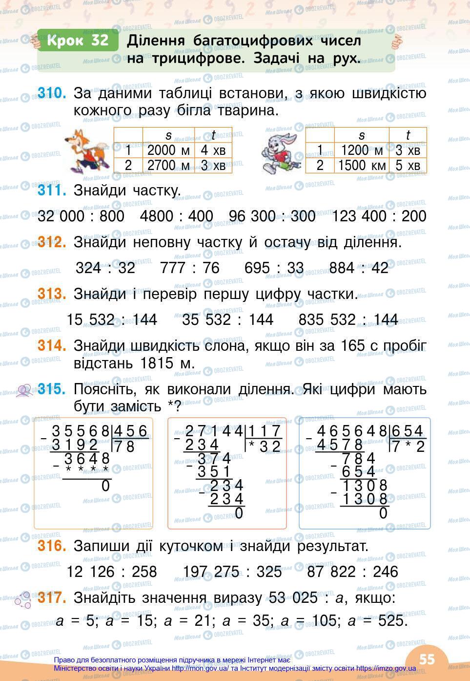 Учебники Математика 4 класс страница 55