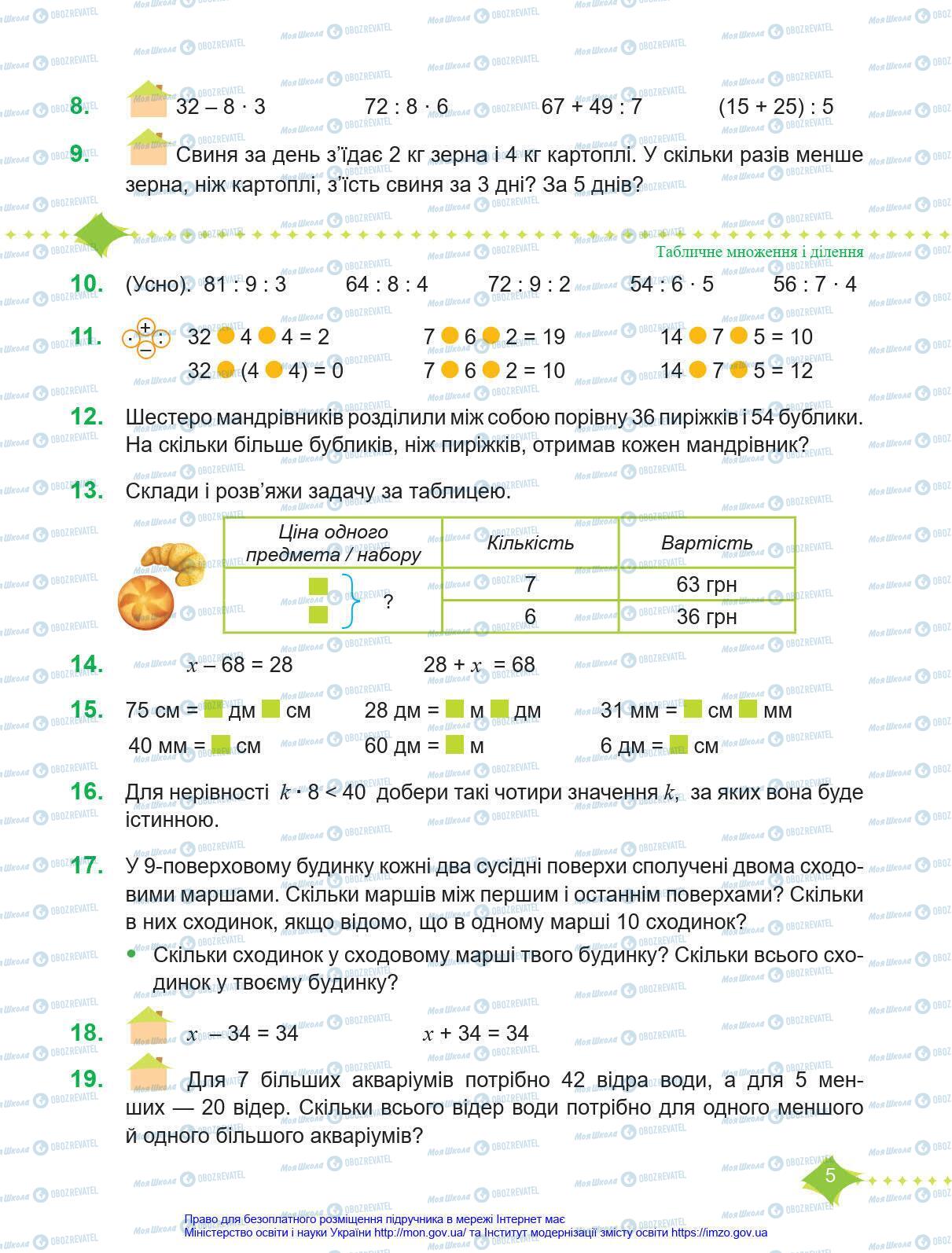 Підручники Математика 4 клас сторінка 5