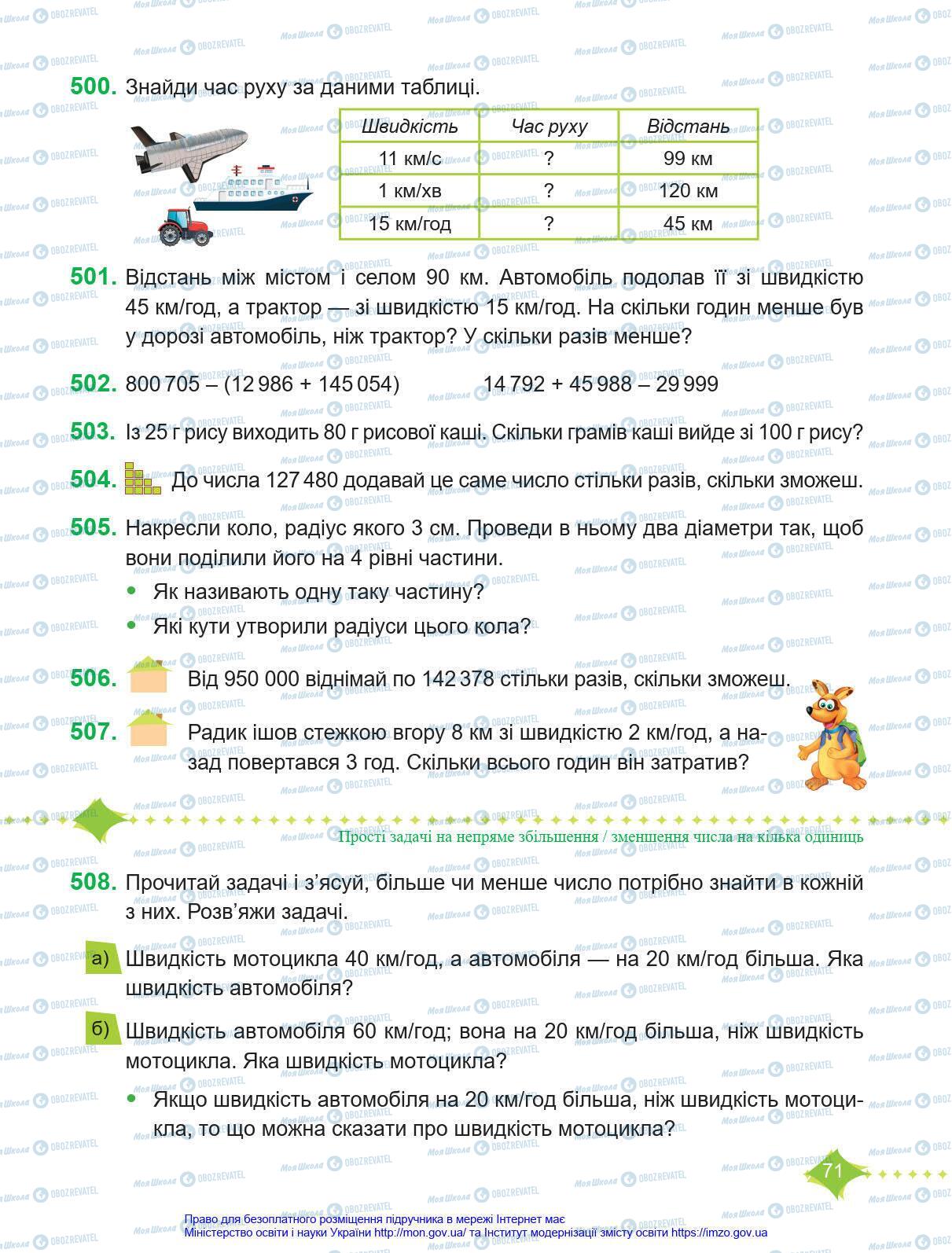 Підручники Математика 4 клас сторінка 71