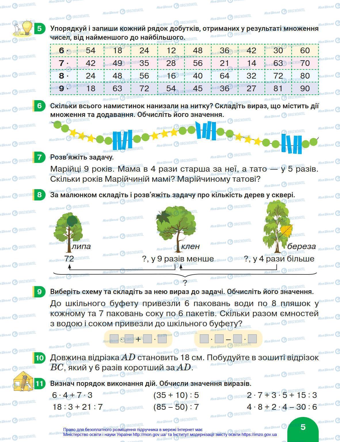 Підручники Математика 4 клас сторінка 5