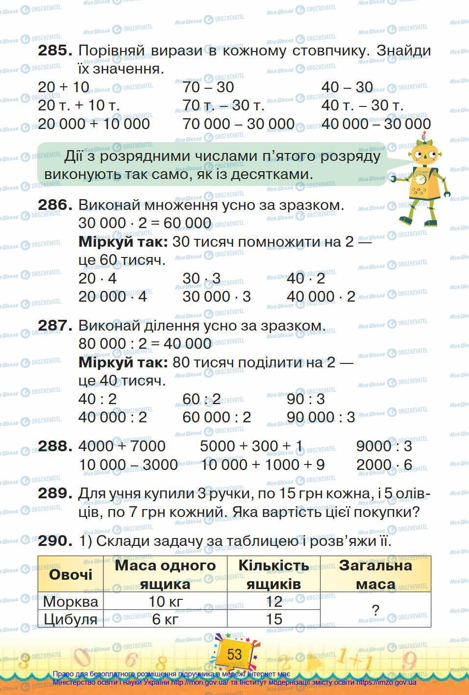 Підручники Математика 4 клас сторінка 53