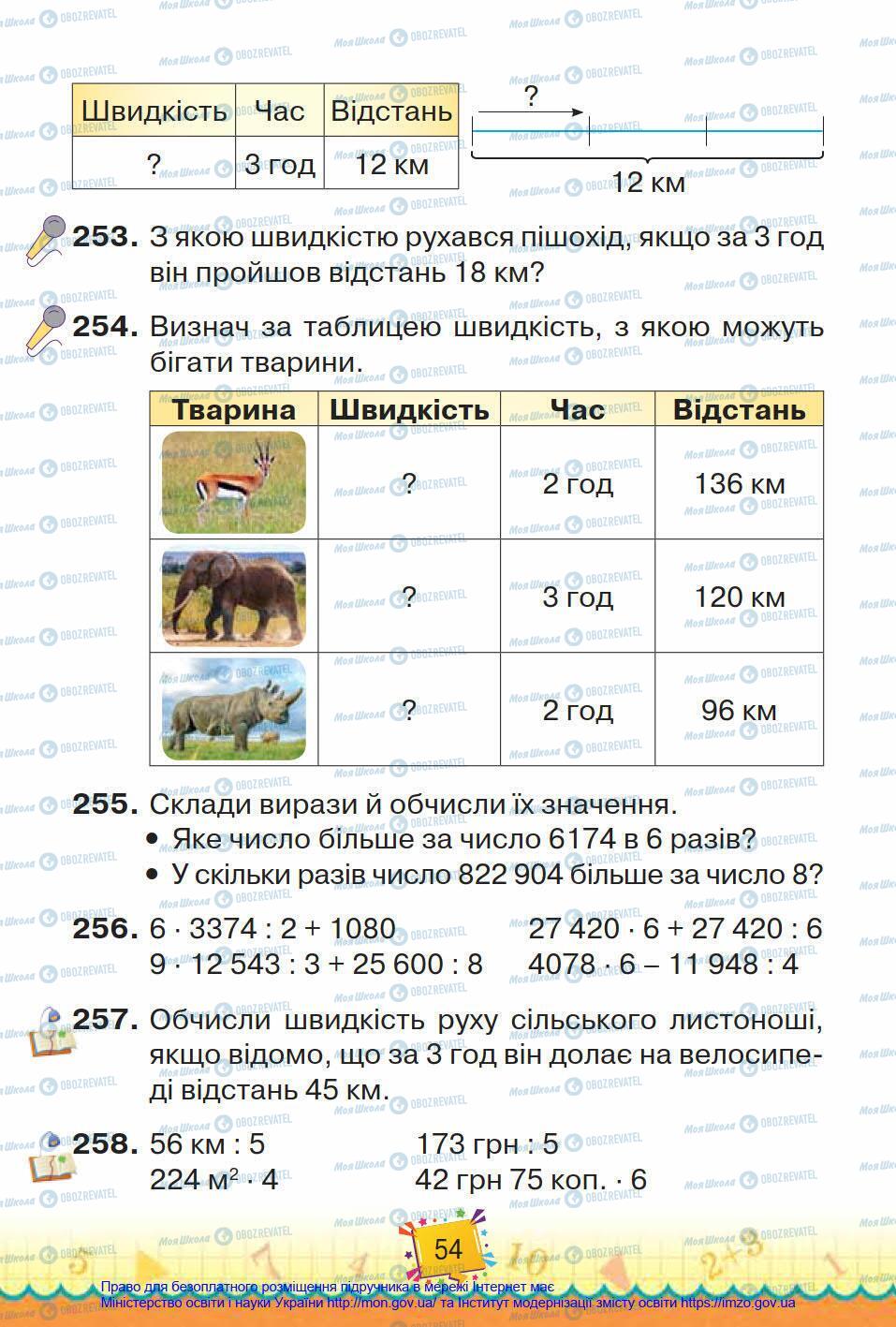 Підручники Математика 4 клас сторінка 54