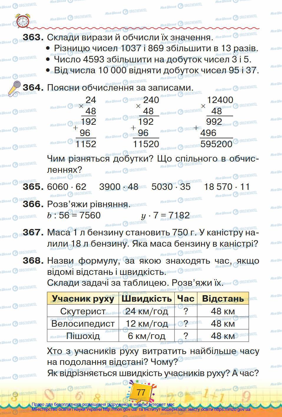 Учебники Математика 4 класс страница 77