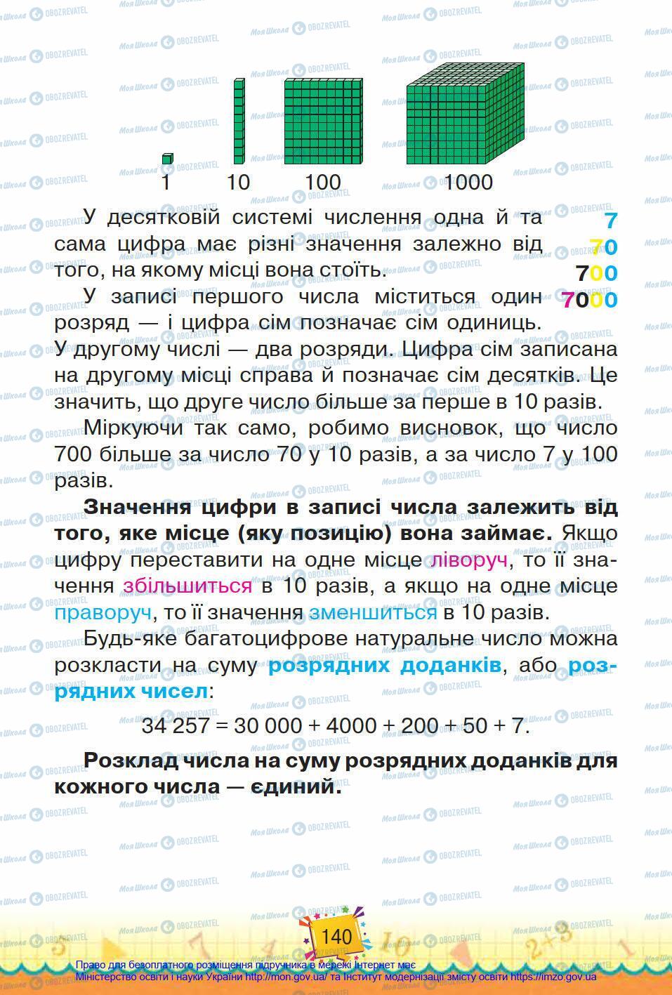 Підручники Математика 4 клас сторінка 140