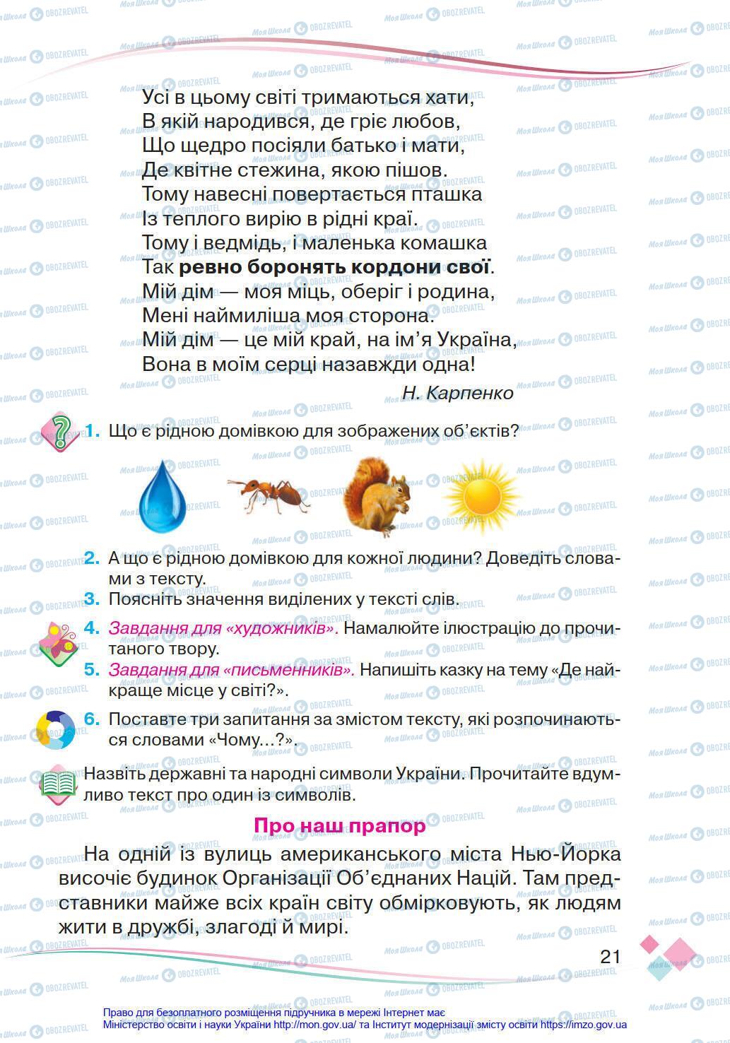Підручники Українська мова 4 клас сторінка 21