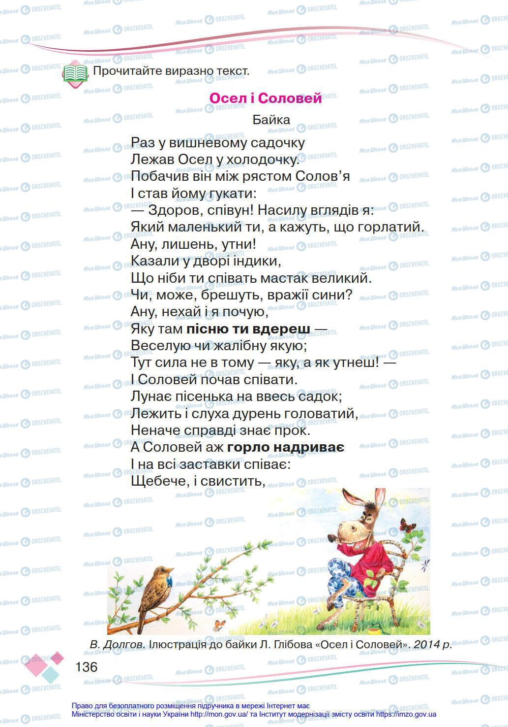 Підручники Українська мова 4 клас сторінка 136