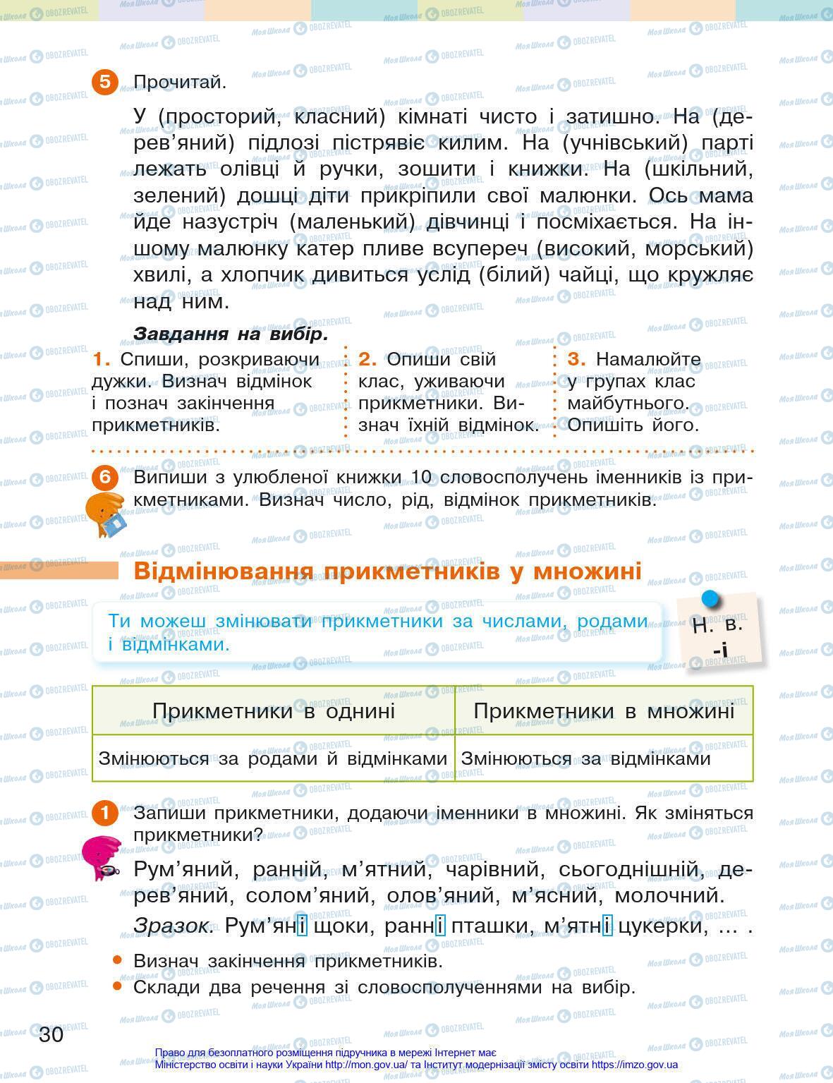 Учебники Укр мова 4 класс страница 30