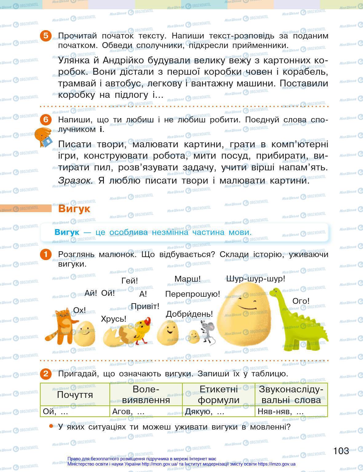 Підручники Українська мова 4 клас сторінка 103