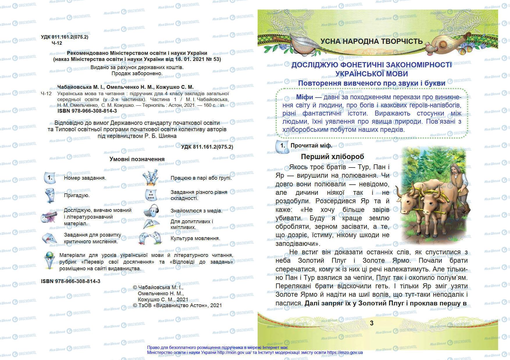 Підручники Українська мова 4 клас сторінка 3