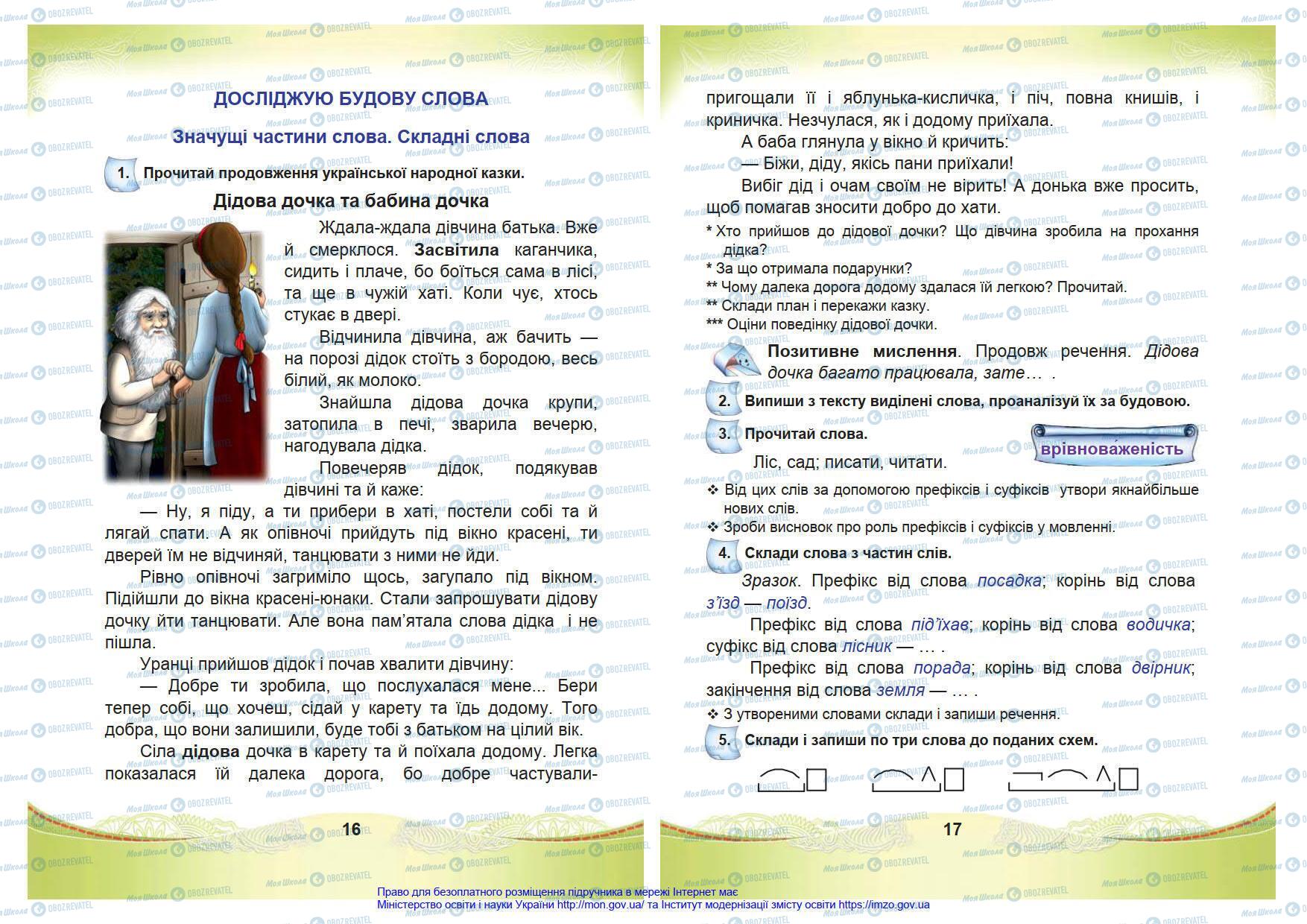Підручники Українська мова 4 клас сторінка 16-17