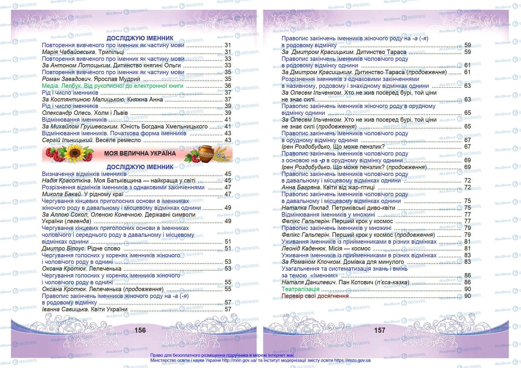 Учебники Укр мова 4 класс страница 156-157