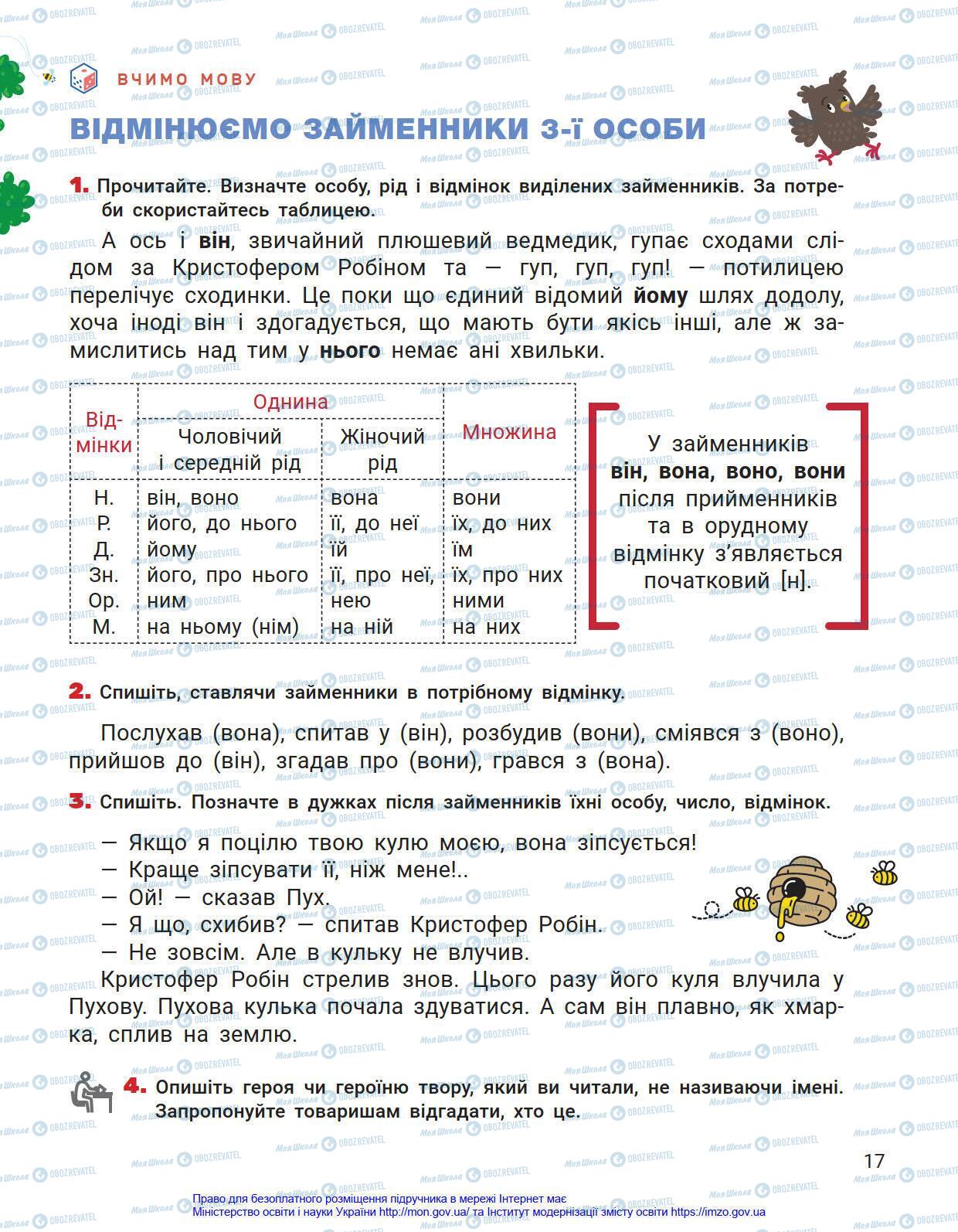 Підручники Українська мова 4 клас сторінка 17