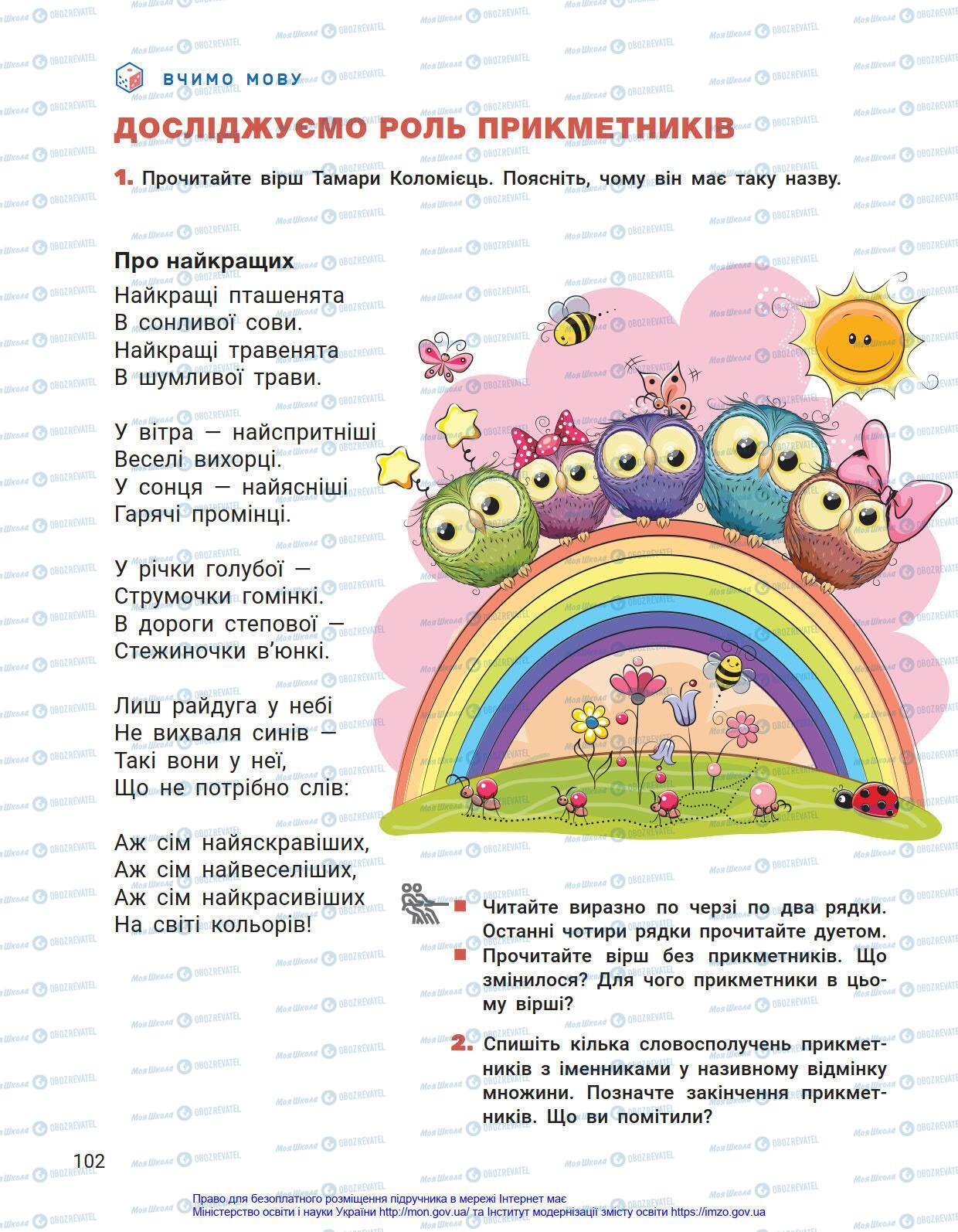 Підручники Українська мова 4 клас сторінка 102