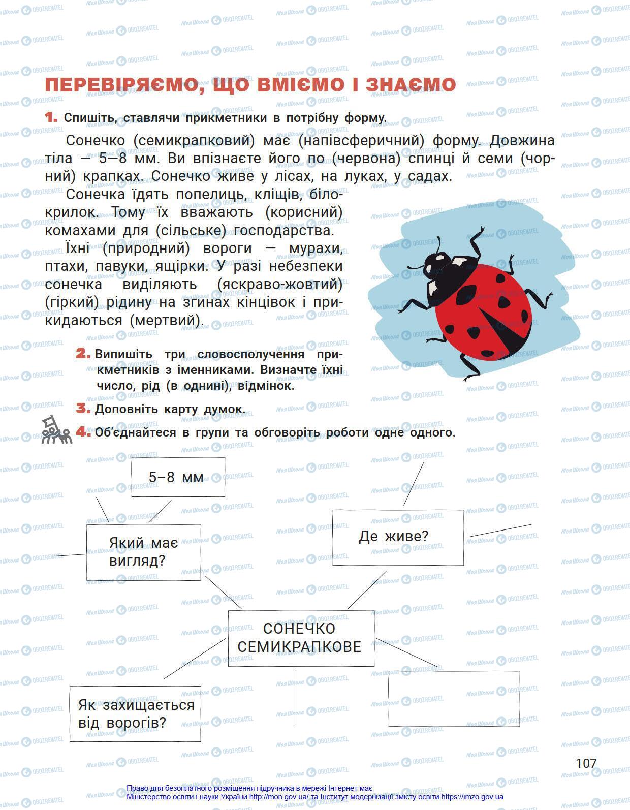 Підручники Українська мова 4 клас сторінка 107