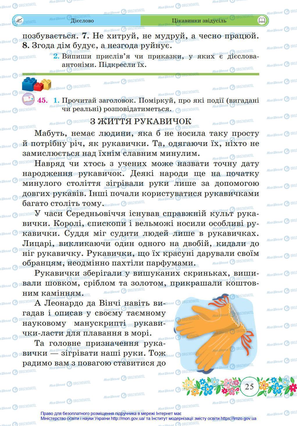 Підручники Українська мова 4 клас сторінка 25