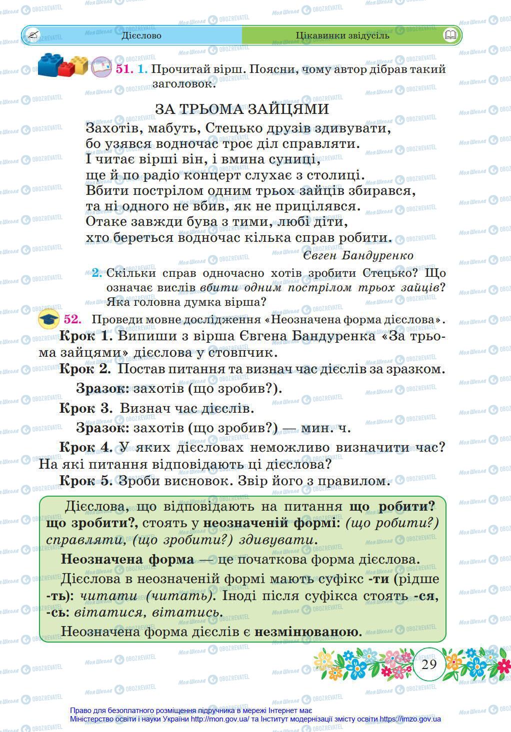 Підручники Українська мова 4 клас сторінка 29