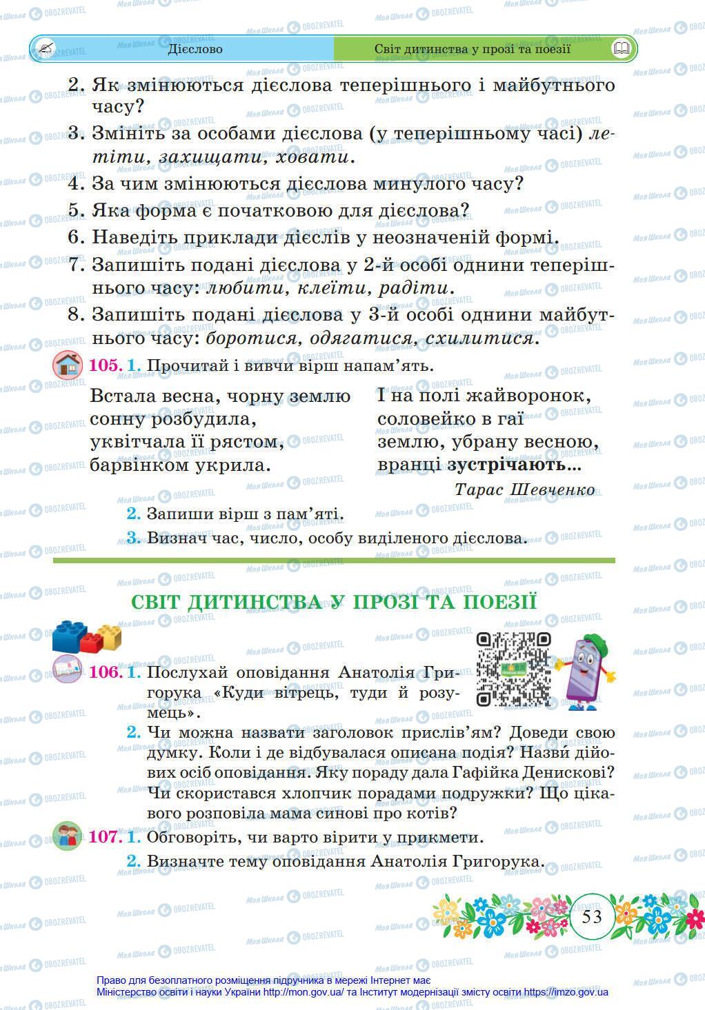 Підручники Українська мова 4 клас сторінка 53