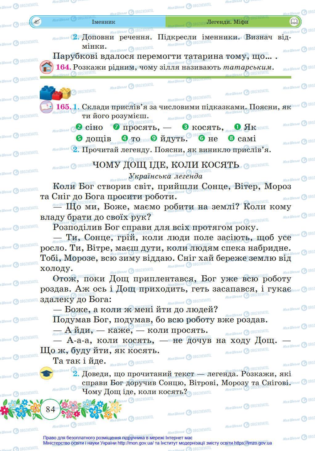 Учебники Укр мова 4 класс страница 84