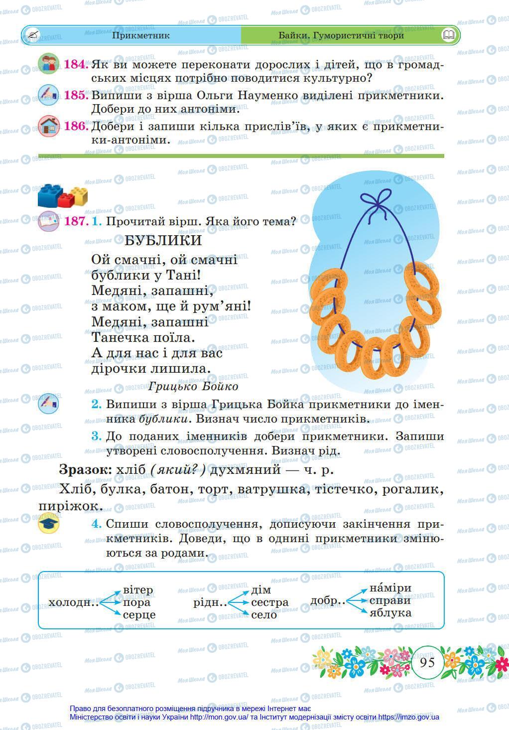 Учебники Укр мова 4 класс страница 95