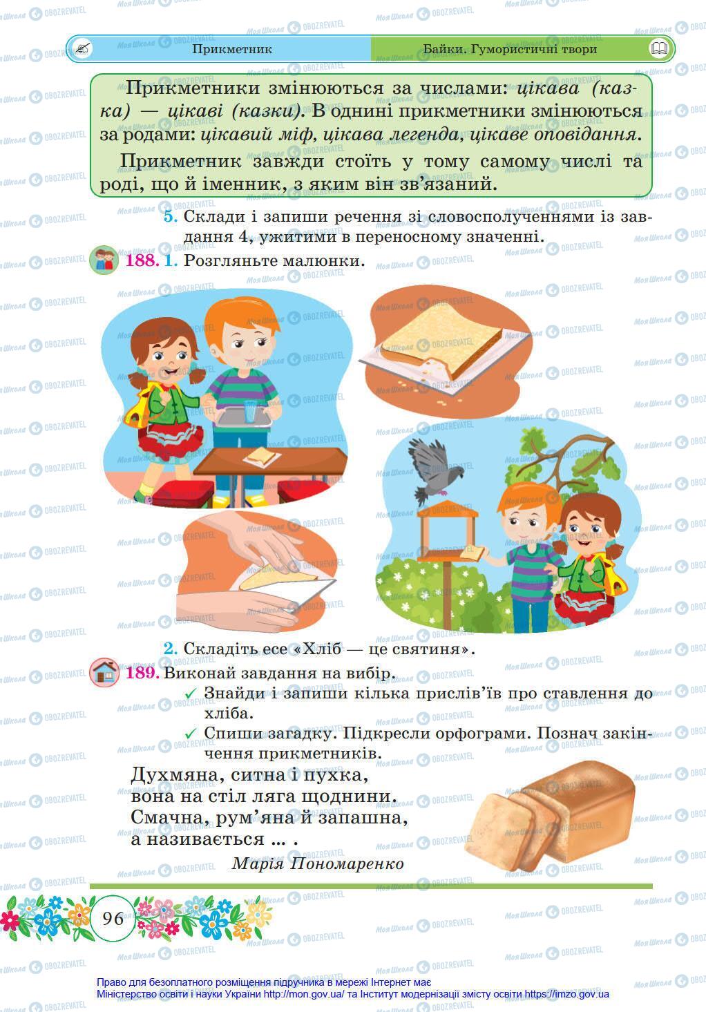 Підручники Українська мова 4 клас сторінка 96