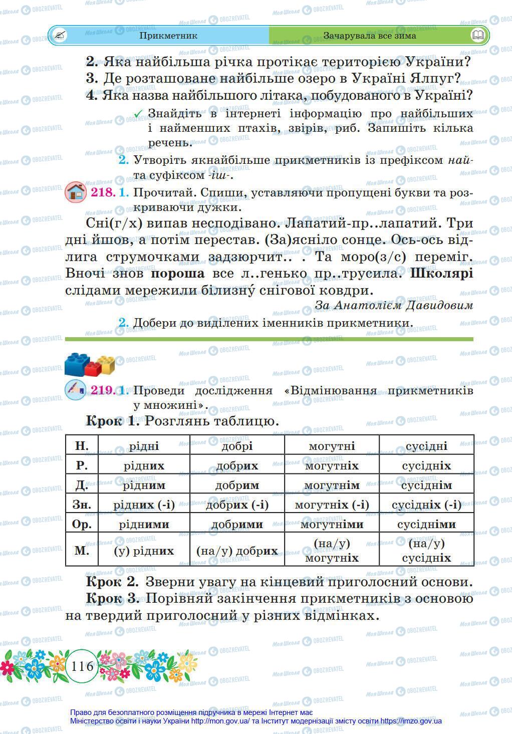 Підручники Українська мова 4 клас сторінка 116