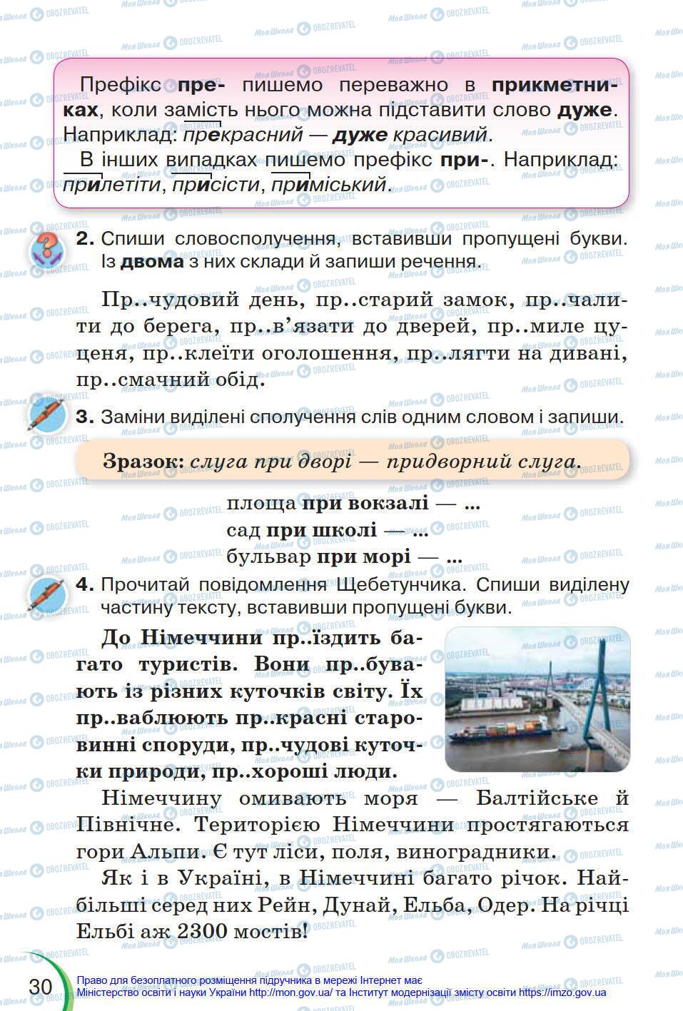 Підручники Українська мова 4 клас сторінка 30