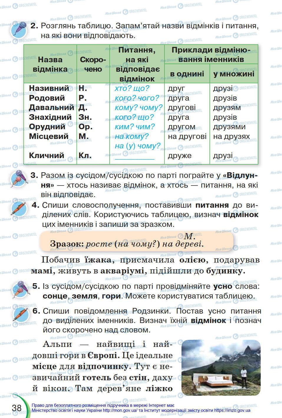 Підручники Українська мова 4 клас сторінка 38