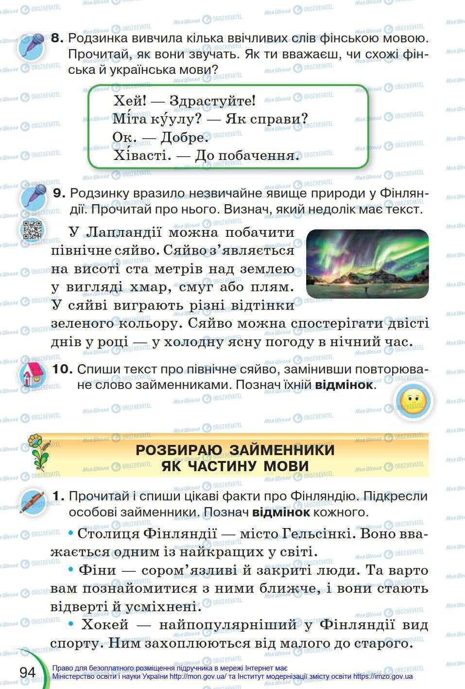 Підручники Українська мова 4 клас сторінка 94