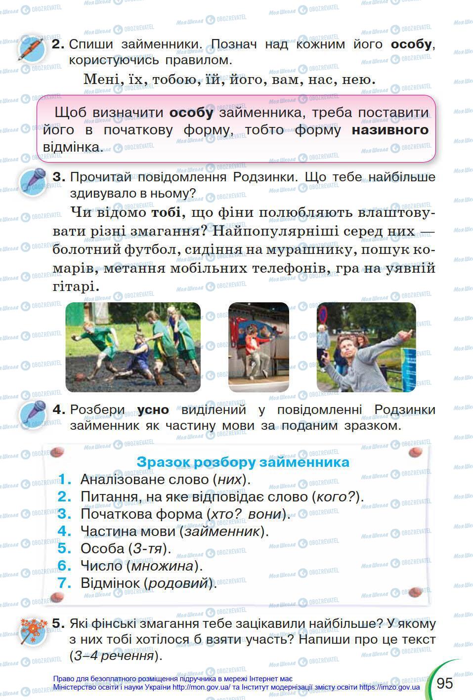 Підручники Українська мова 4 клас сторінка 95