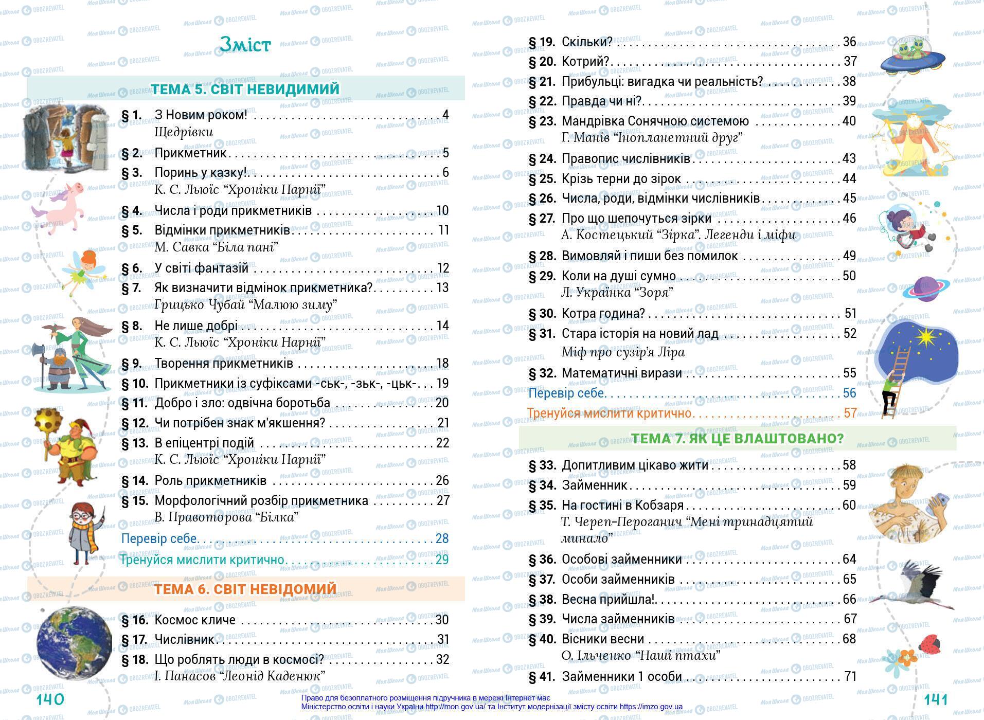 Учебники Укр мова 4 класс страница 140-141