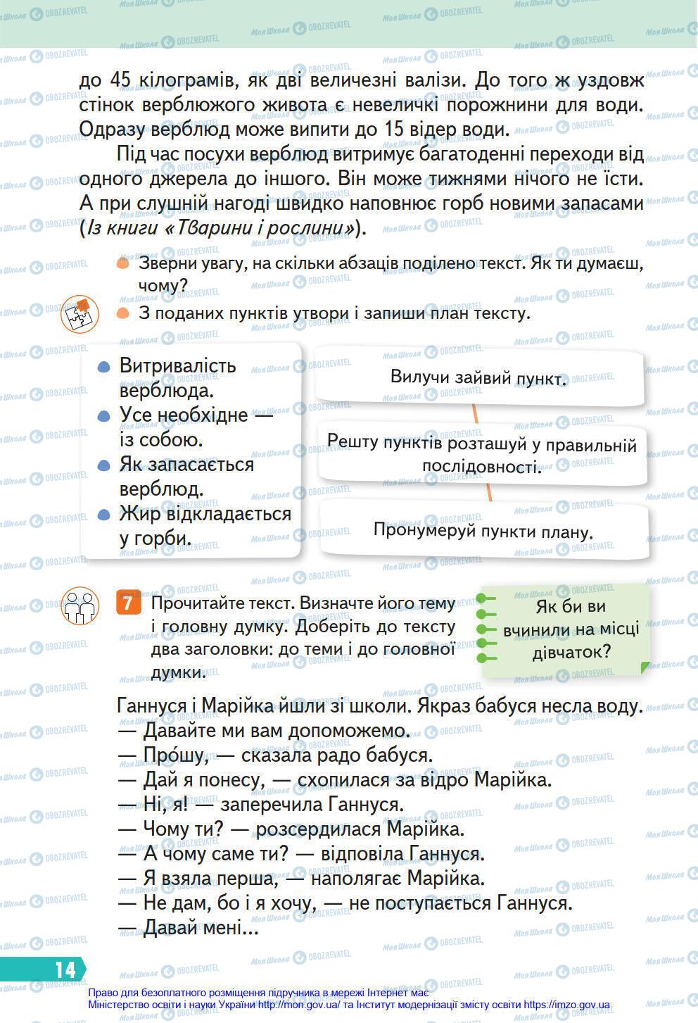 Підручники Українська мова 4 клас сторінка 14