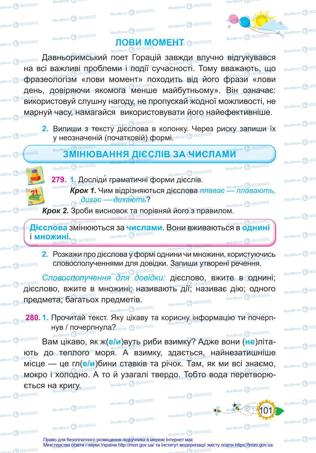 Підручники Українська мова 4 клас сторінка 101