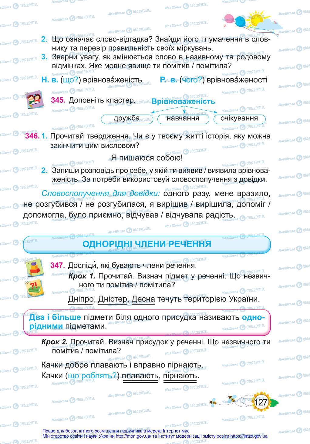Підручники Українська мова 4 клас сторінка 127
