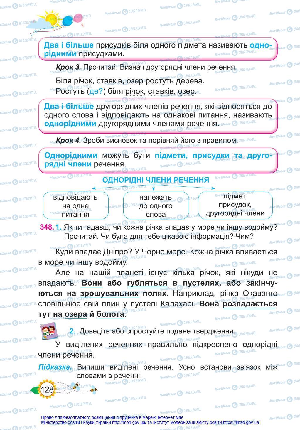 Учебники Укр мова 4 класс страница 128