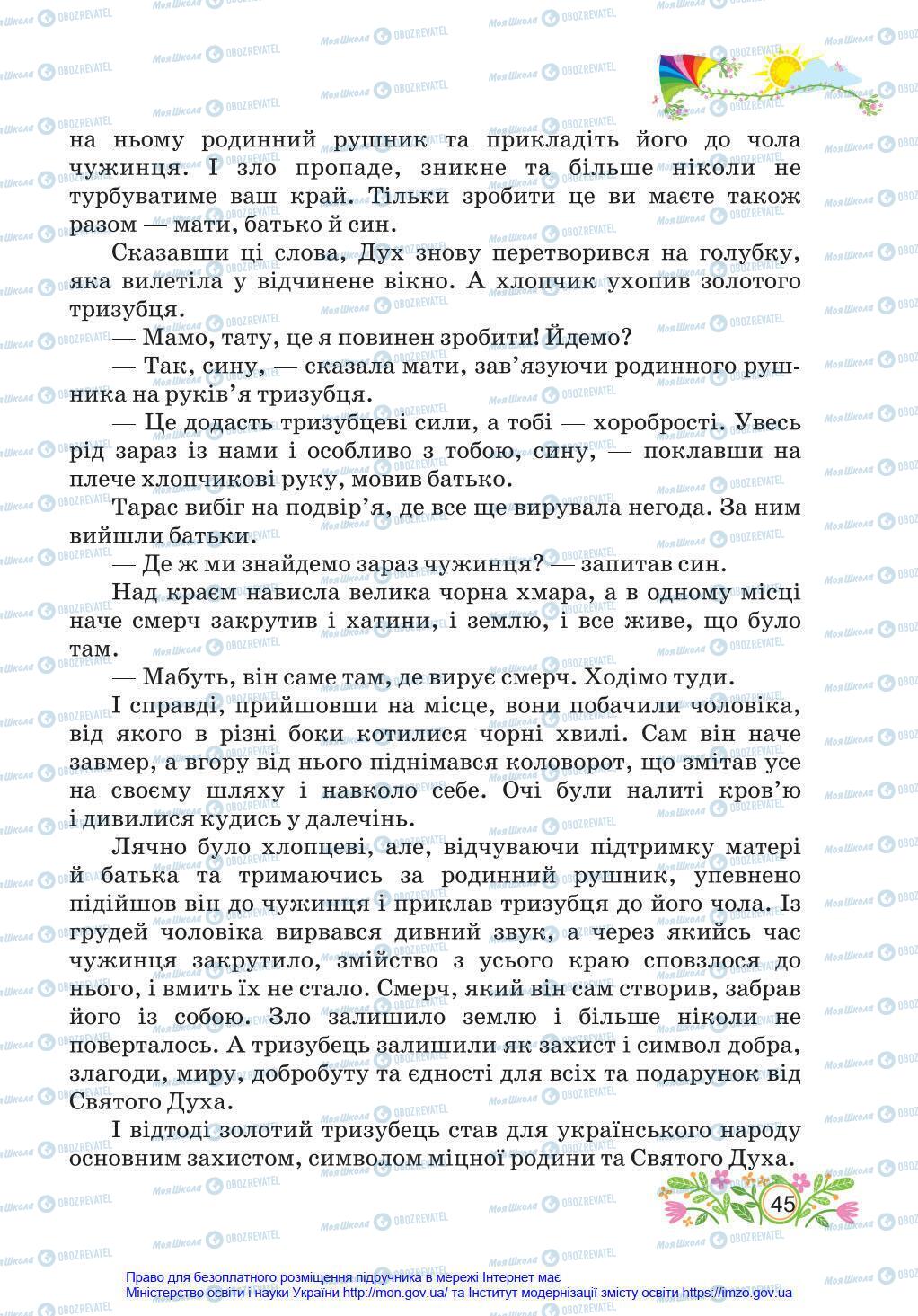 Підручники Українська мова 4 клас сторінка 45