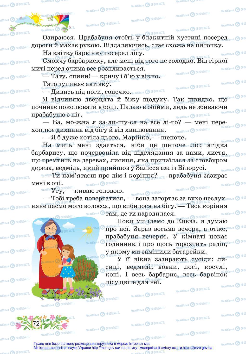 Підручники Українська мова 4 клас сторінка 72