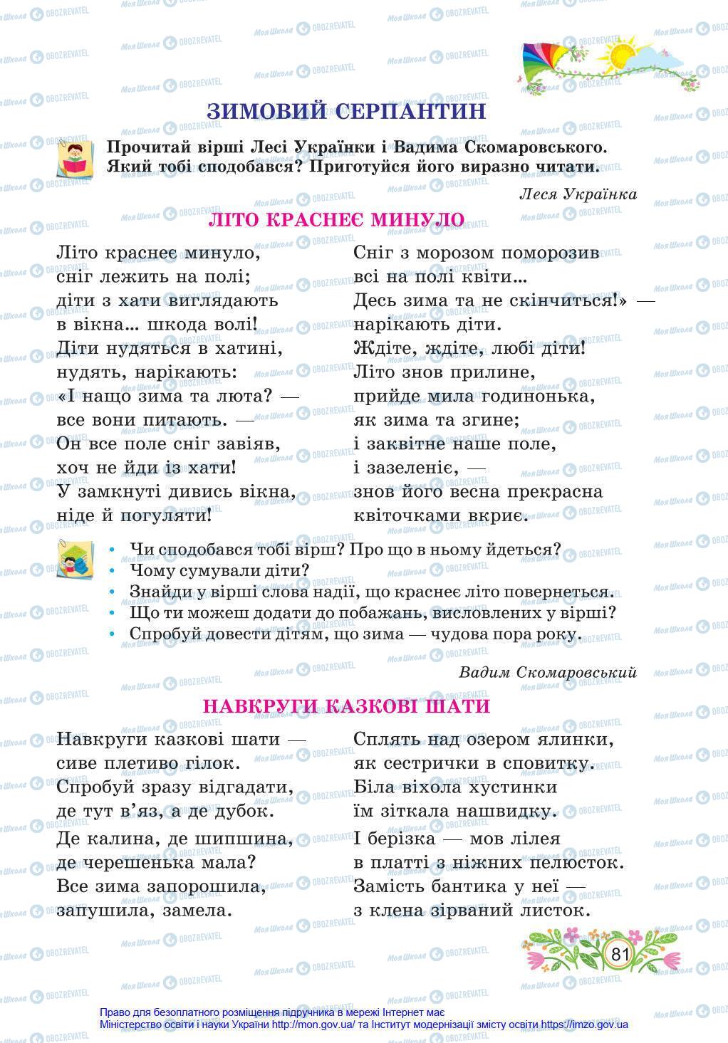 Підручники Українська мова 4 клас сторінка 81