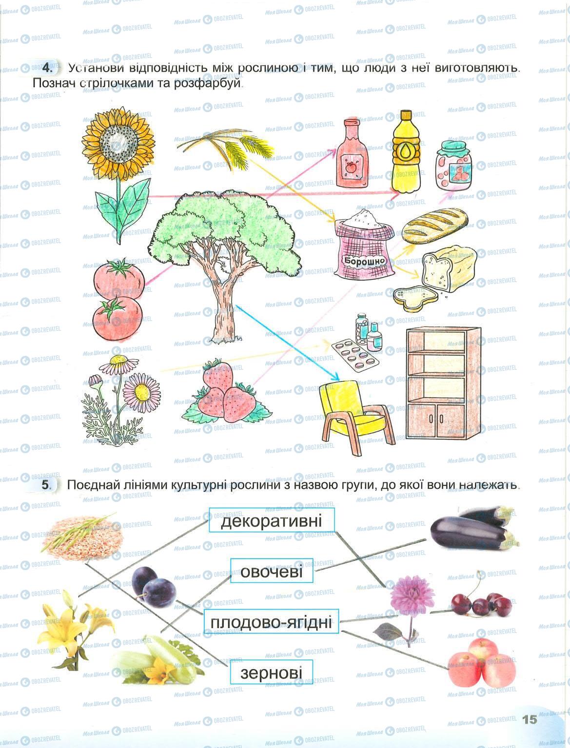 ГДЗ Я досліджую світ 1 клас сторінка 15