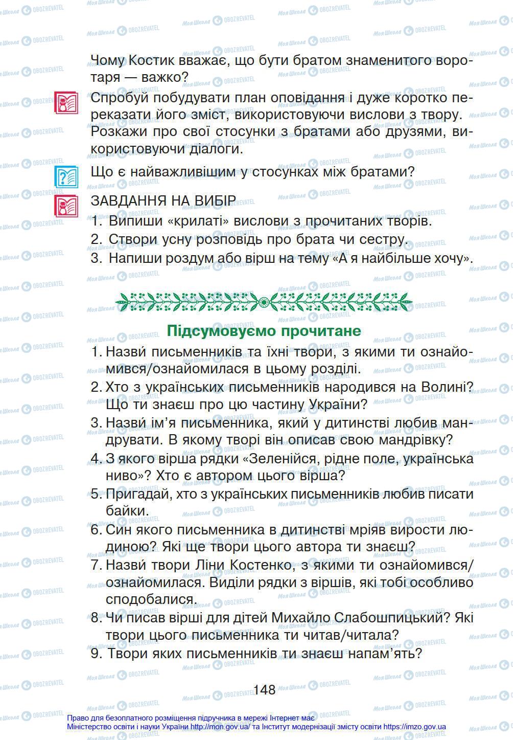 Підручники Українська мова 4 клас сторінка 148