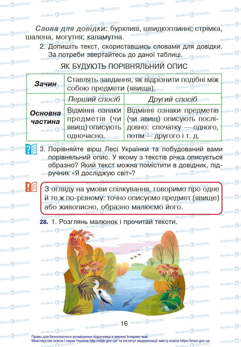 Підручники Українська мова 4 клас сторінка 16